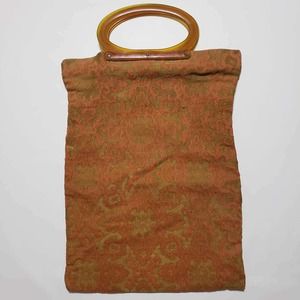 Vintage Mid Century Lady’s Pride Folding Snap Tote All Bag Acrylic Handles Retro